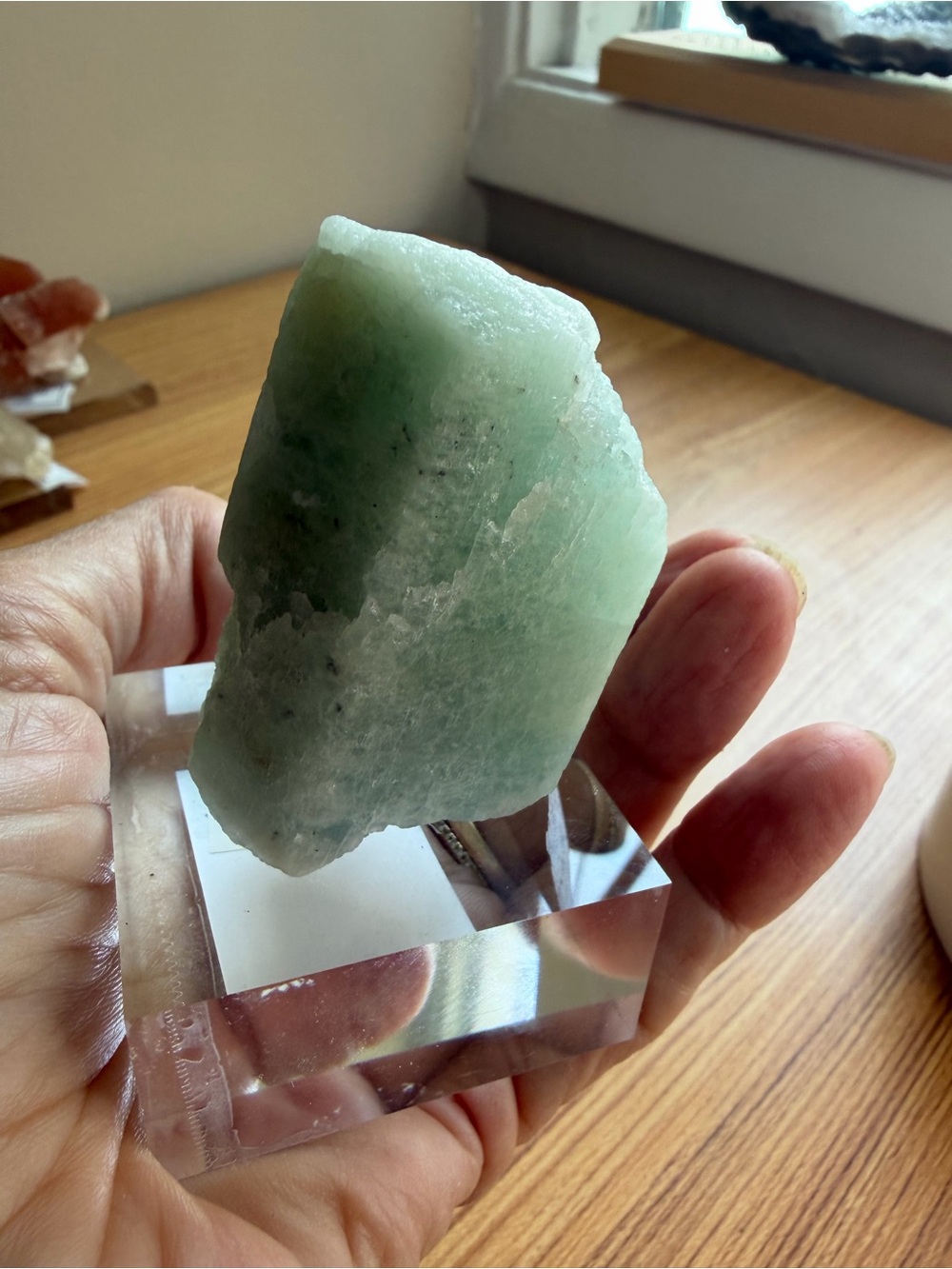 Aquamarine Crystal from Padre Paraíso, Brazil |100g Natural Mineral 2.30”x1.75”